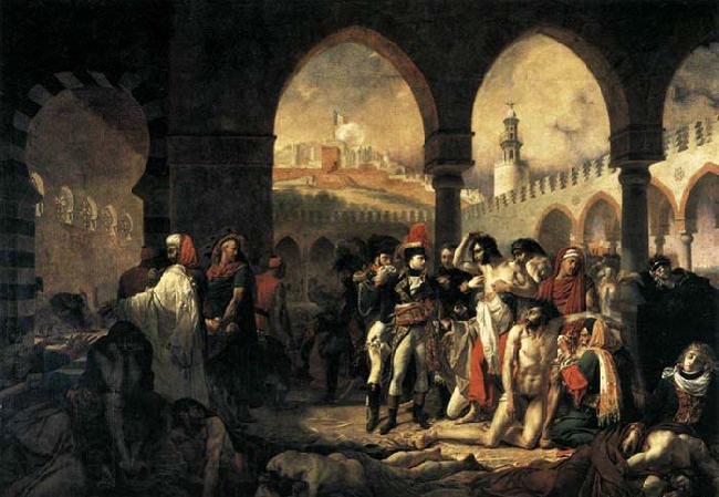 Baron Antoine-Jean Gros Napoleon Bonaparte Visiting the Plague-stricken at Jaffa Norge oil painting art